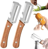 1 PCs Multi-Functional Knife Peelers For Kitchen, Multi Functional Vegetable Peeler, 3 In 1 Multi Functional Wooden Handle Peeler And Bottle Opener