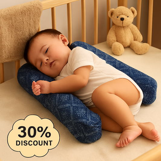 Soft Baby Sleeping Pillow With Neck Support | Comfortable Newborn Pillow For Head & Neck Protection | Printed Baby Sleep Cushion