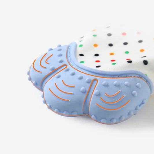 BABY SILICONE TEETHING MITTEN GLOVES NEWBORN CHEWABLE MITTENS TEETHER