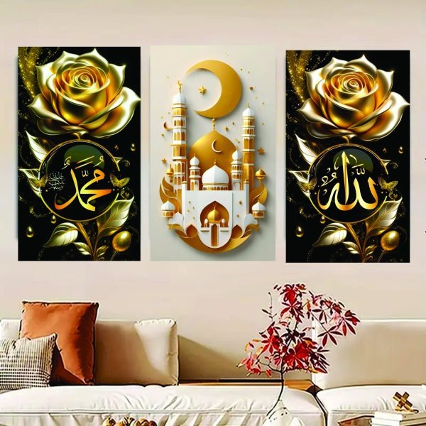 Set Of 3 Premium Wall Art Photo Tiles – Modern Home Decor Sets 8x11