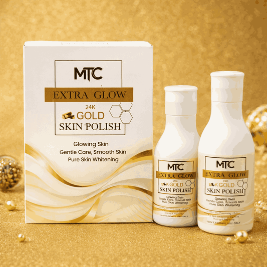 MTC International Extra Glow 24K Gold Skin Polish Kit – Professional Face & Body Brightening System