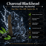 Charcoal Blackhead Removal Soap – Deep Cleansing Activated Charcoal Soap For Blackheads, Acne, Oil Control, Pore Cleansing & Clear Skin | Handmade Organic Soap