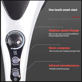Double Head Full Body Massager Machine Variable Speed Far Infrared |  Electric Facial Deep Tissue Fitness Massage Stick – Head Neck Waist Leg Muscles Pain Relief Massage Hammer – Handheld Deep Tissue massager