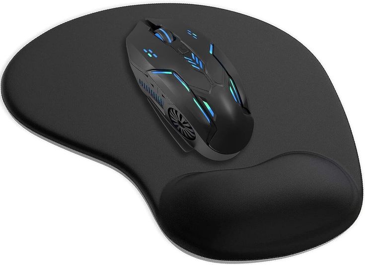 Premium Ergonomic Gaming Mouse Pad With Wrist Support – Non-Slip Base & Comfortable Memory Foam Design (Random Color)