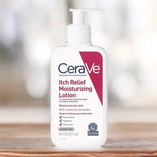 CeraVe Itch Relief Moisturizing Lotion | Fast-Acting Relief For Dry, Itchy Skin | With Ceramides, Niacinamide & Hyaluronic Acid | 237ml