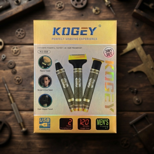 Kogey KG-558 3-In-1 Grooming Kit - Personal Care Product Designed For Grooming And Daily Hygiene Routine
