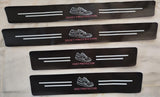 Set Of 4 Carbon Fiber Car Door Sill Protector Stickers 2 Pcs 23.5 Inches 2 Pcs 15.5 Inches Scratch Resistant | Random Design
