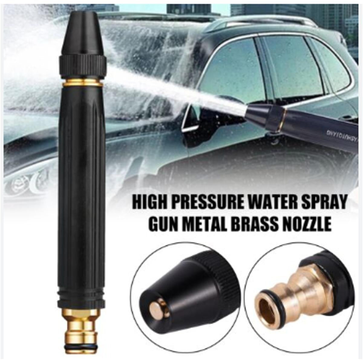 High-Pressure Plastic Hose Nozzle Spray Gun - Heavy Duty Water Stop Switch Jet Nozzle