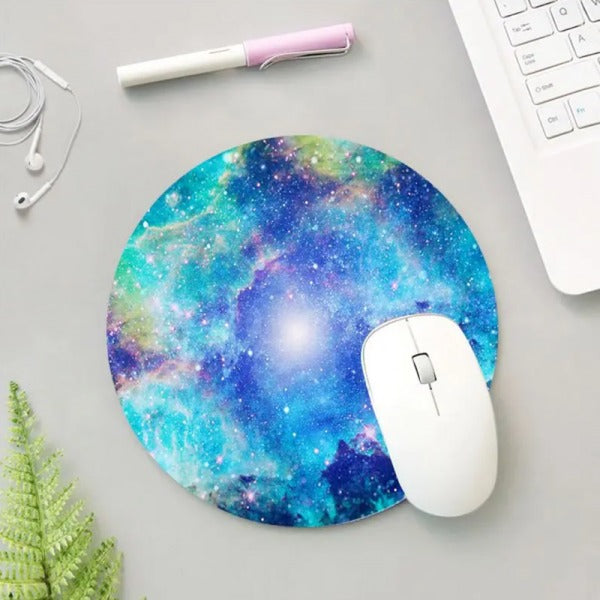 G7 Stitched Round Mouse Pad – Galaxy Design | 250×250×2mm