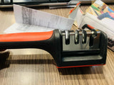 3-Stage Professional Knife Sharpener – Manual Kitchen Knife Sharpening Tool