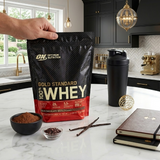 Optimum Nutrition ON Whey Powder Gold Standard Chocolate Flavor 1kg 2lbs Pouch For Muscle Gain