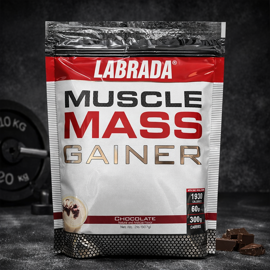 Labrada Muscle Mass Gainer Premium High-Calorie Shake – 2 LBS (907g)