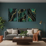 3 Pc Marble Design Phototiles Wall Art Set | Elegant Self‑Adhesive | Premium Smooth Finish | Size 8x11