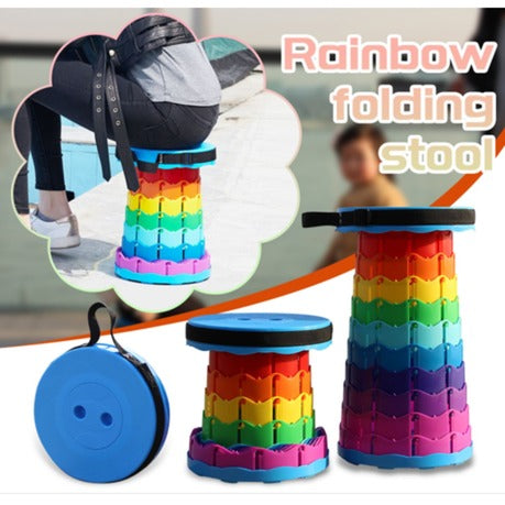 Super Heavy Duty Telescopic Folding Stool | Adjustable Portable Retractable Camping Chair