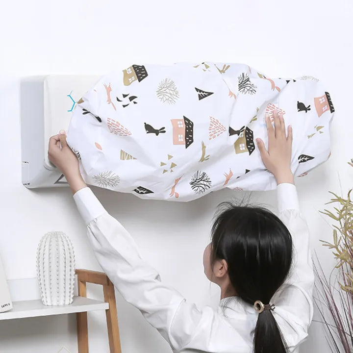 Ac Protective Dust Cover  Cute Cartoon Printing Dust Cover for air condition (Random design & Color)1 ton