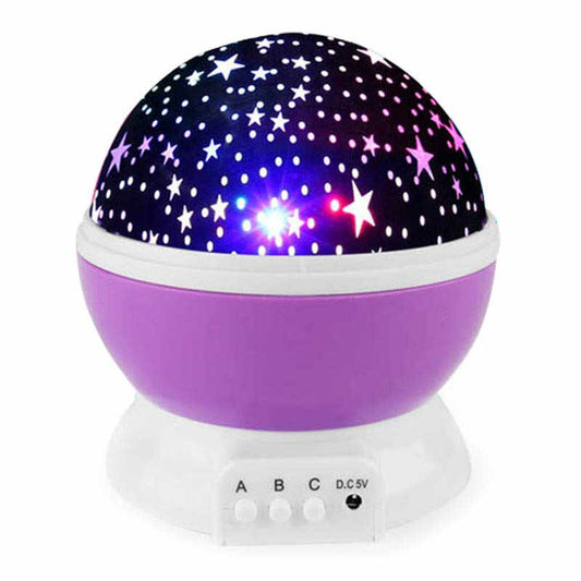 360° Rotating Star Master Projection Lamp | USB/Battery Operated | LED Moon & Starry Sky Night Light (Random Colour)