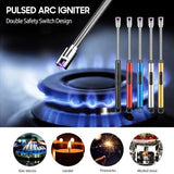 Rechargeable Arc Light Metal | Kitchen USB Arc Lighter With Hanging Hook | Metal Rechargeable Light