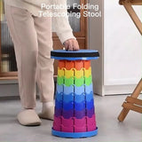 Portable Telescoping Stool, Folding Stool Lightweight & Sturdy, Retractable Telescopic Stool For Gardening, Camping, Travel, Fishing, Hiking And Bbq(Multi Color)