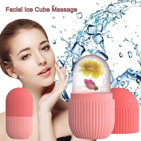 (Without Box )Reusable Facial Ice Roller For Face | Enhance Skin Glow Shrink &Tighten Pores With Stopper Premium Quality (Random Color)
