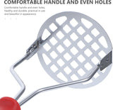 Potato Masher Stainless Steel Manual Kitchen Vegetable Ricer Fruit Banana Egg Crusher Tool - Random Color