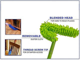 Micro Fiber Fan Duster Flexible Duster With Telescopic Stainless Steel Handle For Fan Cleaning Specially (Random Color)
