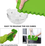 Silicone Ice Tray With Plastic Cover Cap | Push Pop Out Round Mini Ice Cube Trays - (1 PC) (Random Color)