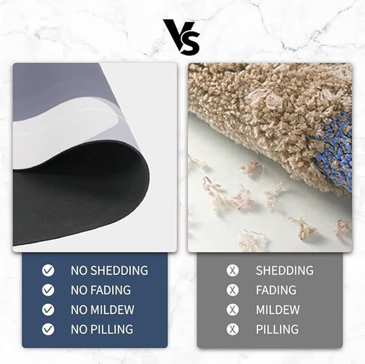Nonslip Soft Rubber Bath Mat For Bathtub And Shower, Anti Slip Bacterial Anti Bacterial Machine Washable PVC Bath Mat For Bathroom Bathroom Written Mat (Random Color)