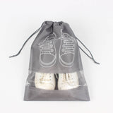 Shoe Bags For Travel Dust Proof Storage Organizer With Clear Window Non Woven Packing Pouch Size 12.5x16.5