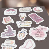 Ramadan Mubarak Sticker Pack – 12 Uncut Decorative Stickers