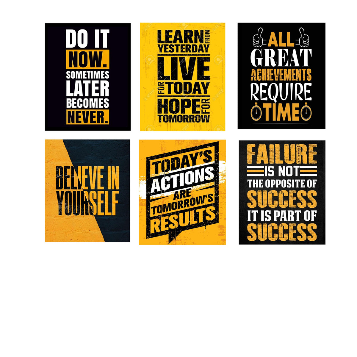 Set Of 6 Premium Wall Art Photo Tiles – Modern Home Decor Sets 8x11