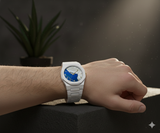 White Aura Watch Elegant Design Durable Build Comfortable Strap Clear Display Perfect For Daily Wear And Special Occasions Reliable Performance Stylish Look