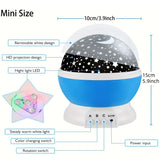 360° Rotating Star Master Projection Lamp | USB/Battery Operated | LED Moon & Starry Sky Night Light (Random Colour)