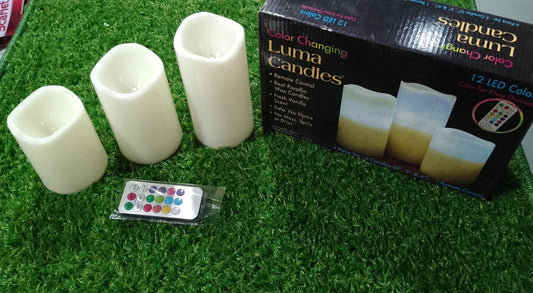 3 Magic Colour Changing Candles And 1 Remote Control In 1 Box (Random Colour)