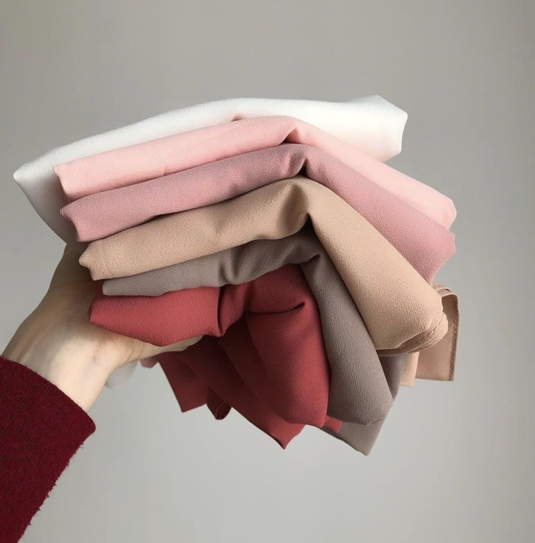 Pack Of 5 Hijab With 1Pc 4-In-1 Inner Cap – Gift Set (Mix Colors Without Box)