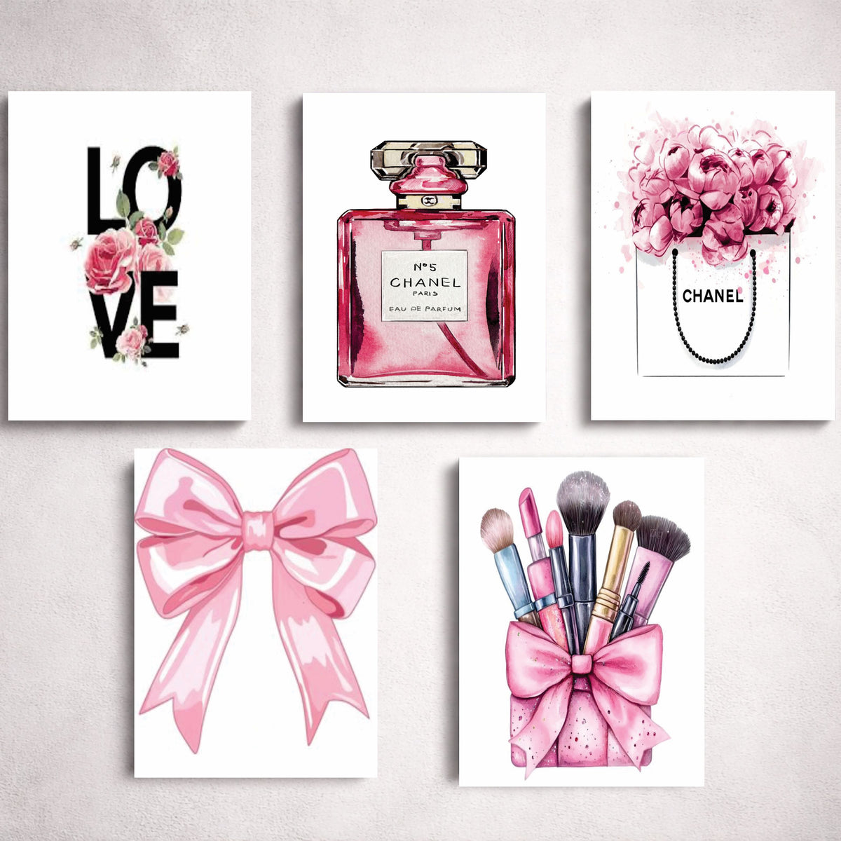 Set Of 5 Premium Wall Art Photo Tiles – Modern Home Decor Sets 8x11