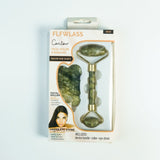 Flfwlasse Facial Roller And Massager Contow Genuine Rose Quartz With Under Eye Stone