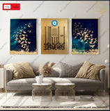 Set Of 3 Motivational Sticky Wooden Frames For Home Office Wall Decore / Sticky Phototiles
