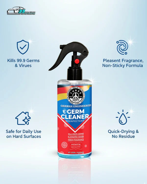 Germ Cleaner Disinfectant – Odor Eliminator & Surface Sanitizer | THREE GUYS – German Engineered (250ml)