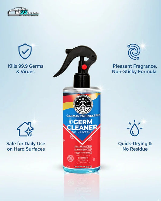 Germ Cleaner Disinfectant – Odor Eliminator & Surface Sanitizer | THREE GUYS – German Engineered (250ml)