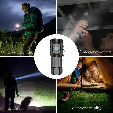 Rechargeable 3-LED Mini Flashlight – Portable Emergency Touch Light