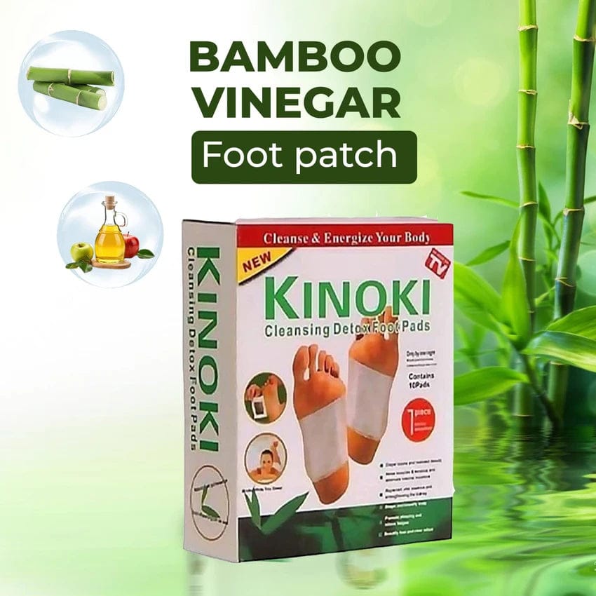 Kinoki Premium Natural Foot Detox Patches – Bamboo Vinegar Cleansing Foot Pads (Pack Of 10)