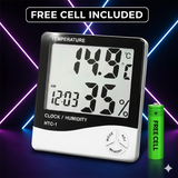 Professional LCD Indoor Temperature & Humidity Monitor – Large Display, Accurate Readings + Free Battery.