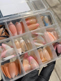 144 Pcs Multicolor False Nails Box Stylish Durable Easy To Use For Everyday Fashion Parties And Nail Art Designs - With Nail Glue