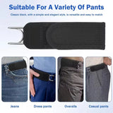 Adjustable Buckleless Elastic Waist Belt With Metal Hooks For Jeans, Dress Pants And Casual Wear