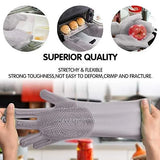 Silicone Dishwashing & Cleaning Pair Gloves – Reusable Heat Resistant Scrubber Gloves For Kitchen, Bathroom & Household Cleaning | Random Color