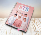 BTS Spiral Notebook A4 Size (11 X 8 Inches) – 70 To 100 Pages, Front & Back Laminated Cover, Premium Writing Notebook For School, College & Office