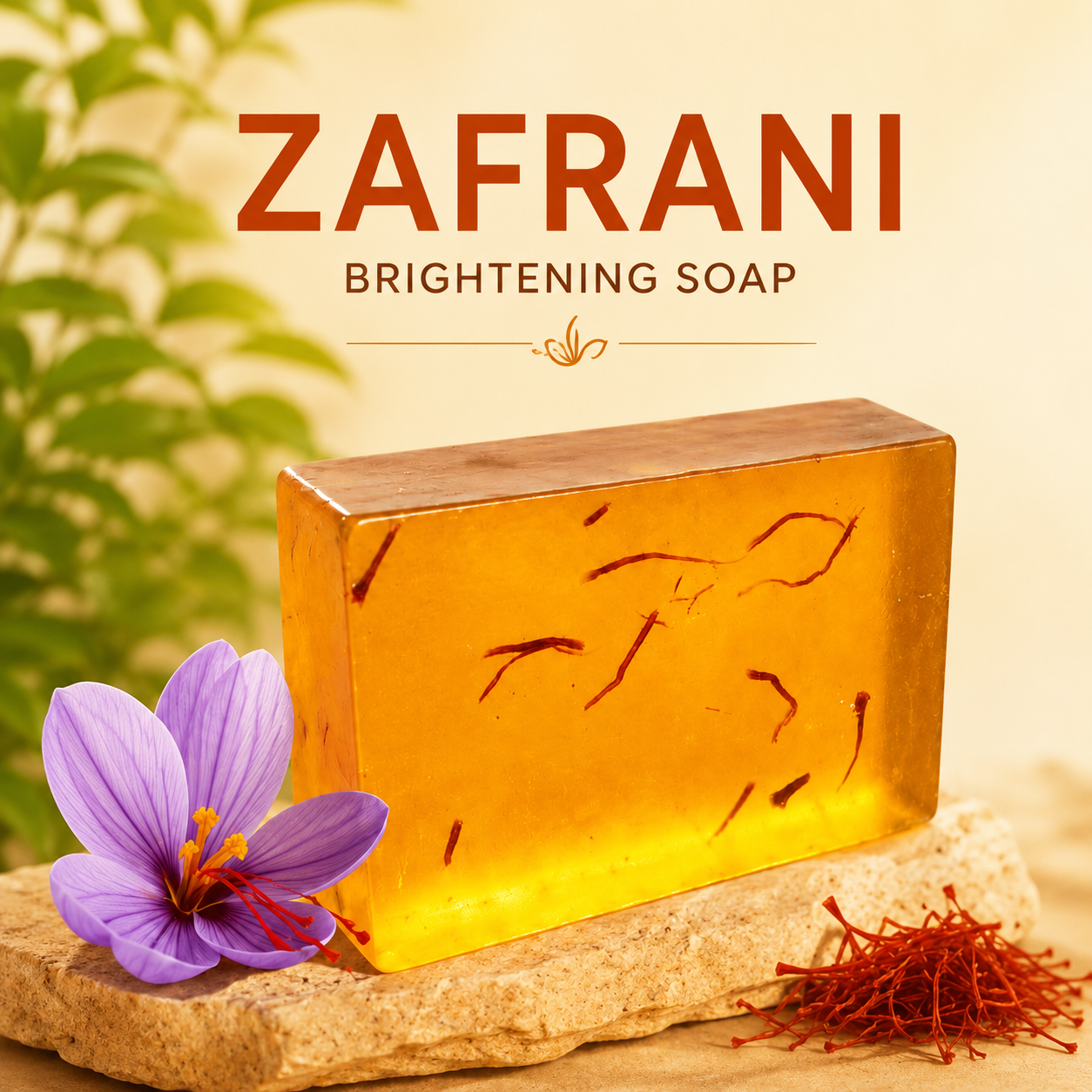 Instant Glow Zafrani Brightening Soap – Handmade Saffron (Zafran) Soap For Glowing, Even-Toned & Nourished Skin | Paraben & Sulfate Free