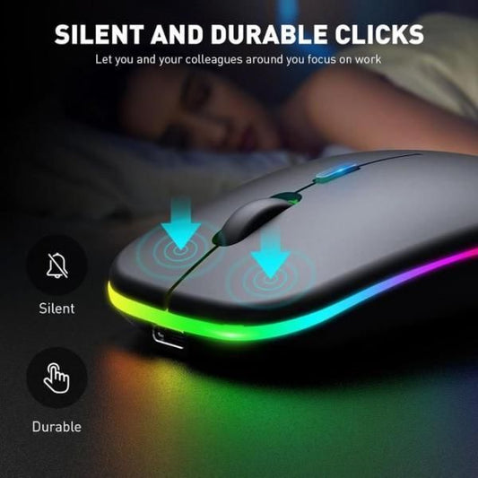HP W10 Wireless Mouse - Slim Silent Stylish 2.4GHz Wireless Optical Mouse With Ergonomic Design Plug And Play USB Receiver For Laptop PC (Random Color)