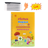 Pack Of 4 Pcs With 5 Refill Copybooks Pen Magic Copy Book Free Wiping Children's Kid Writing Sticker Practice Copybook For Calligraphy