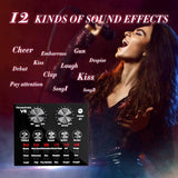 V8 Bm-800 Podcast Mic Set With Live Sound Card,Condenser Microphone With Rechargeable 12 Kinds Of Auxiliary Background For Karaoke Singing, Youtube Recording Mic